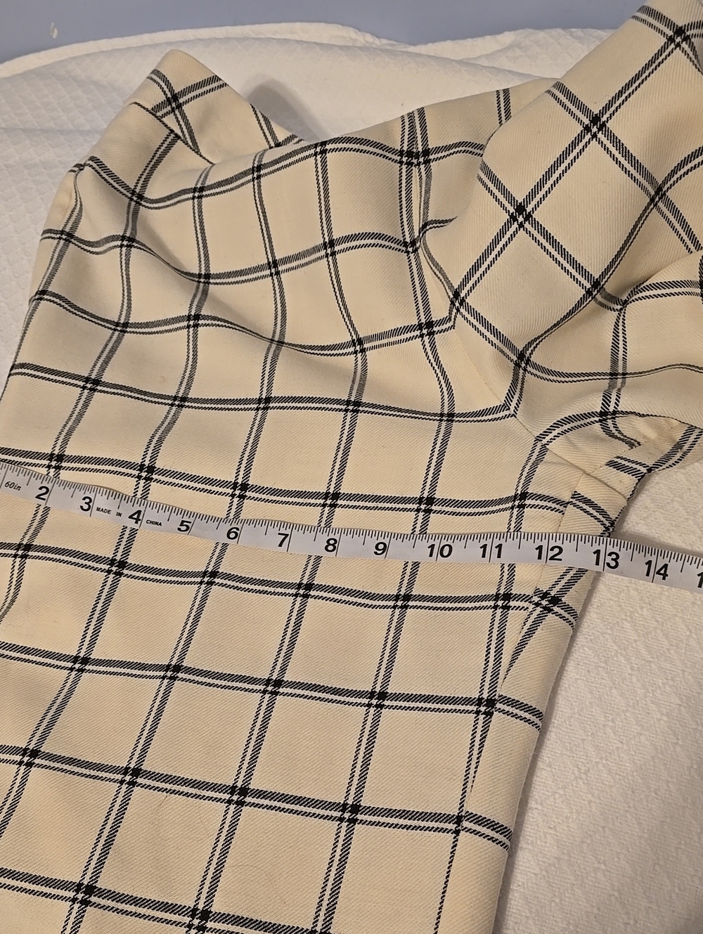 🐑Vnt  Pendleton Wool Windowpane Plaid Lined Pants Size 12 Made in USA - Picture 9 of 16